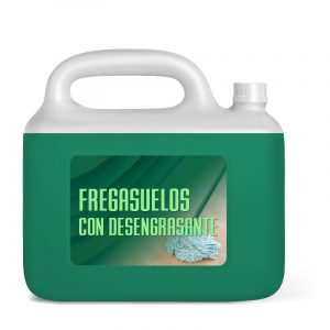 Floor scrubber with concentrated degreaser