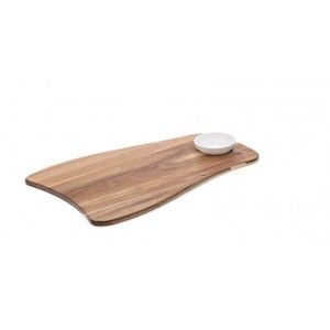 Tabla de Madera de Acacia con Cuenco Rectangular