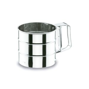 Stainless steel flour sifter 18% cr.